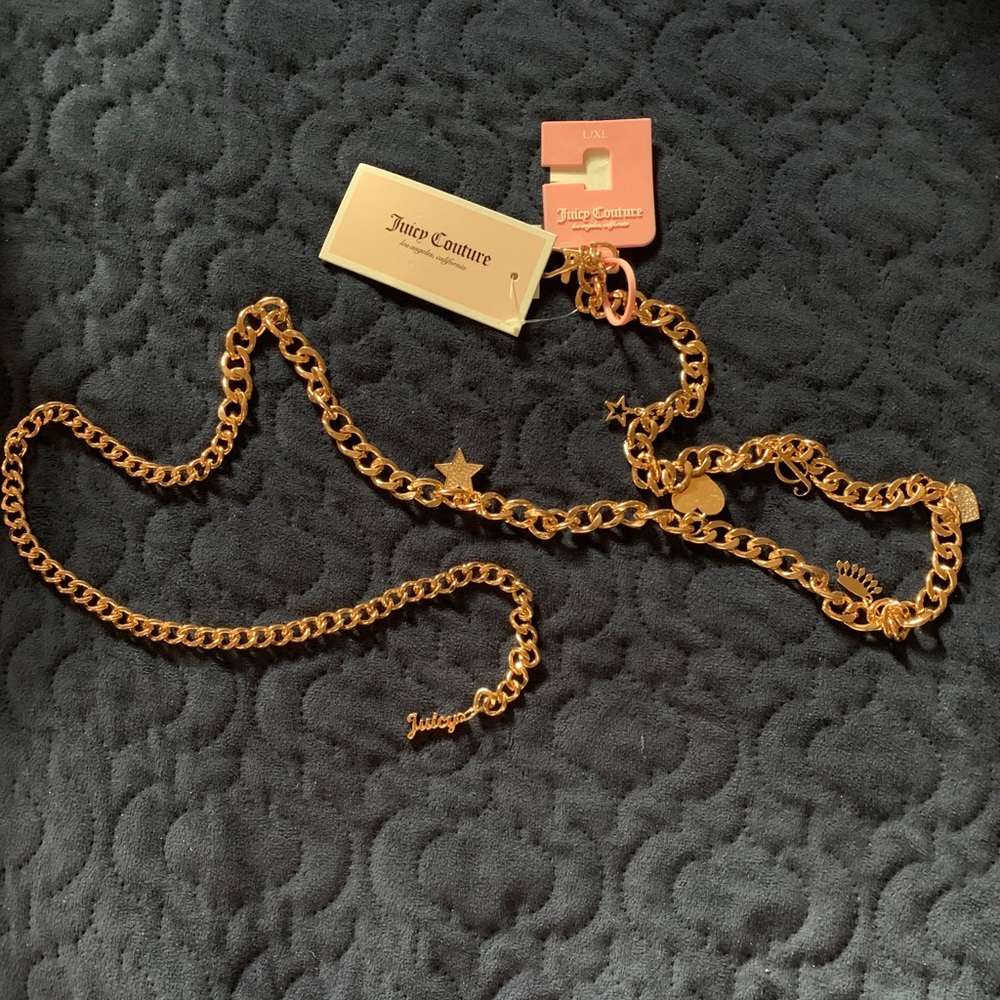 New Juicy Couture Gold Chain Belt